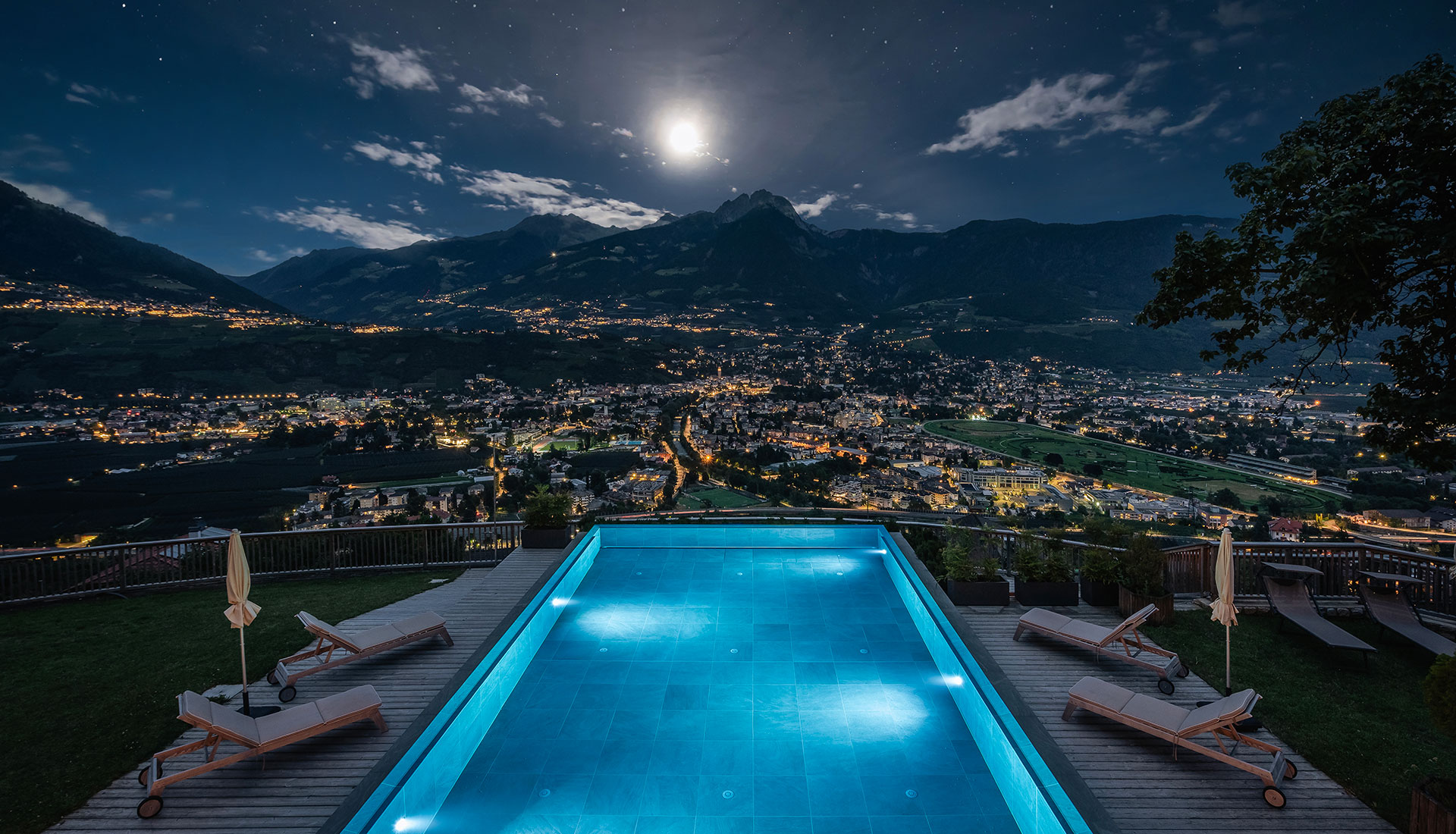 Waldea Pool By Night